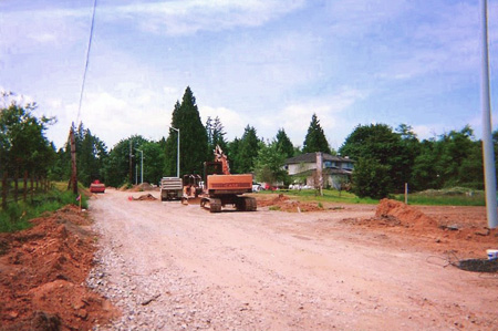 Road base at sub grade being built