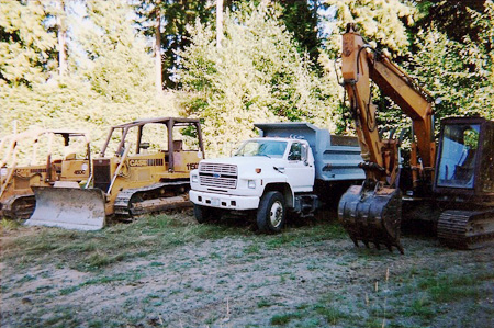 Equipment used for clearing, excavation and road building